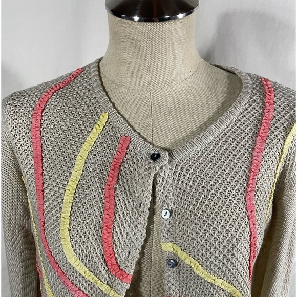 Anthropologie Mystree Hem And Thread Sunburst cardigan Size Large - Picture 3 of 8